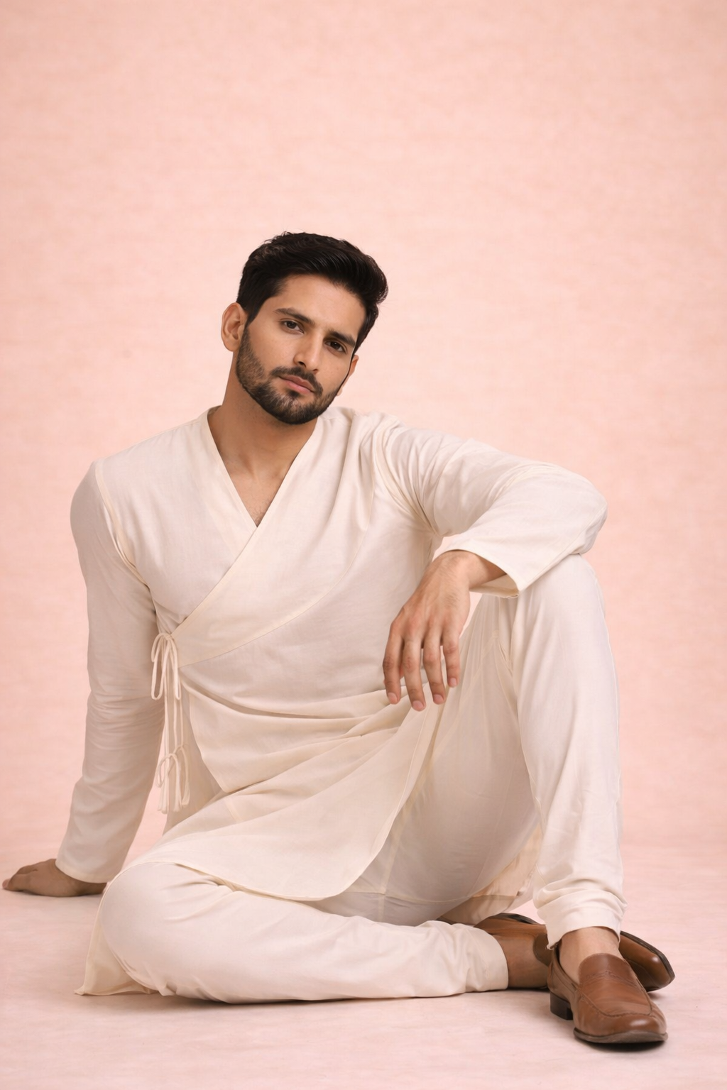Maratha Inspired Cotton Long Kurta Set
