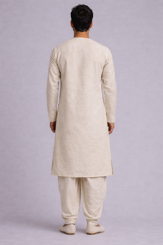 Maratha Inspired Cotton Long Kurta Set