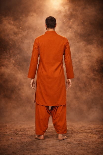 Dhurandhar Inspired Mauve Pathani Kurta Set