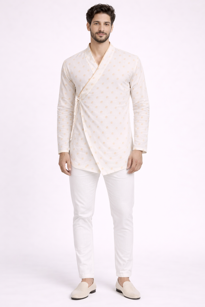 Maratha Inspired Cotton Short Kurta Set